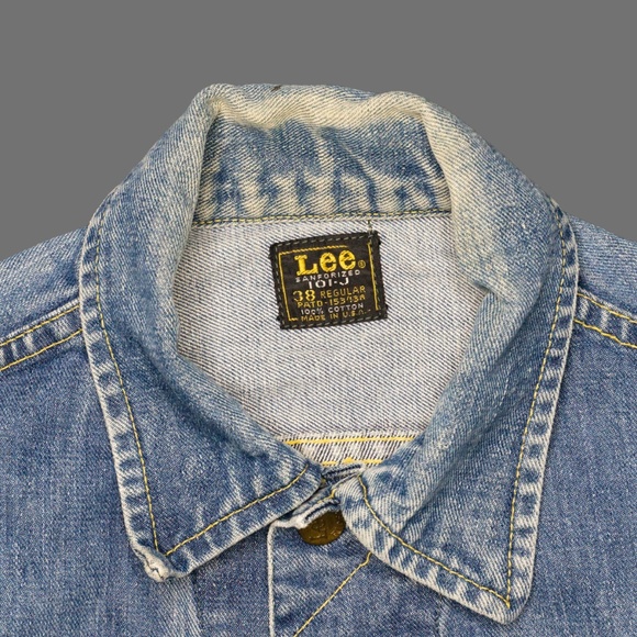1960s Lee 101J Denim Jacket Size 38 Sanforized Union Made In Usa - Picture 2 of 8